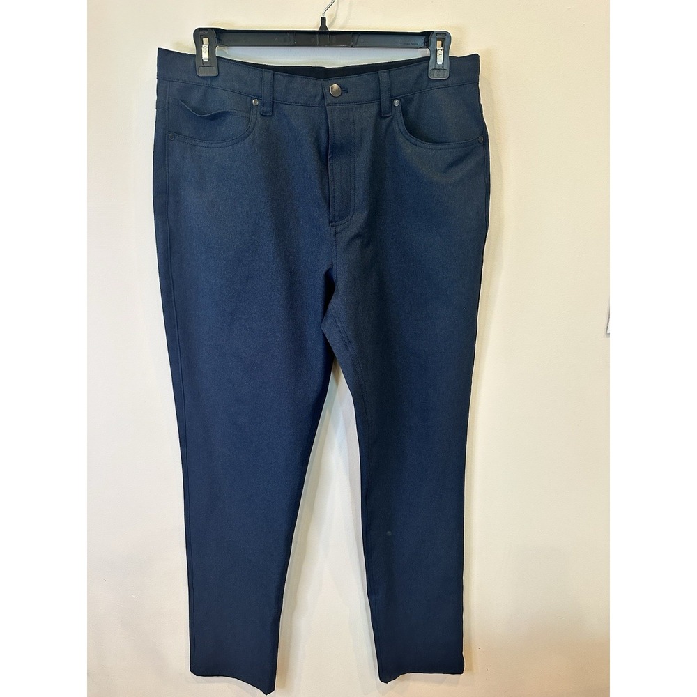 Ministry of Supply Kinetic Twill Pants‎ Men's 36 Blue Slim Fit Performance